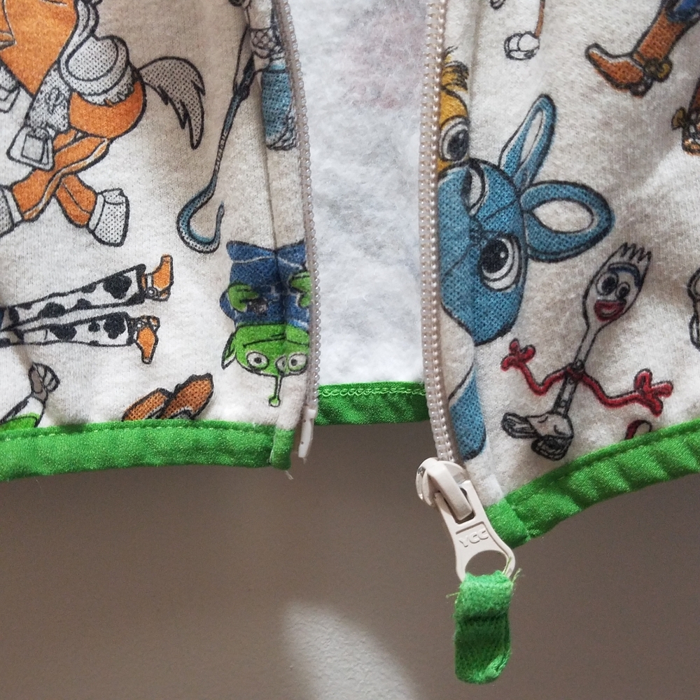 Pixar Toy Story 4 Character Cartoon Print Kids Hoodie Zip 9/10 Disney Sweatshirt - Picture 12 of 13